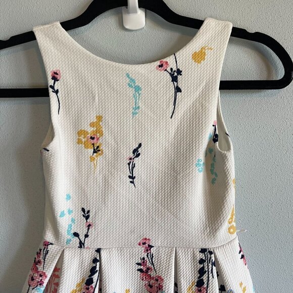 Knit Works Multi Color Floral Dress Girls 7 Sleeveless Pleated A Line Fully Line - Picture 6 of 11